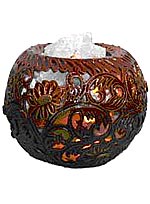 Соляная лампа Шар резной